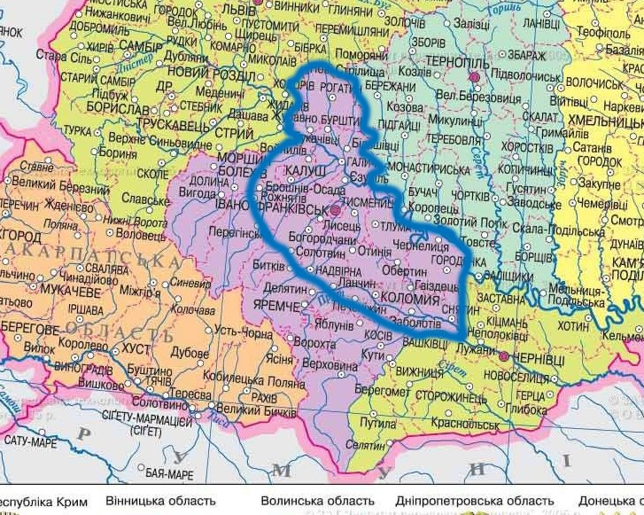 Карта буріння свердловин на воду в Івано-Франківську та Івано-Франківській області